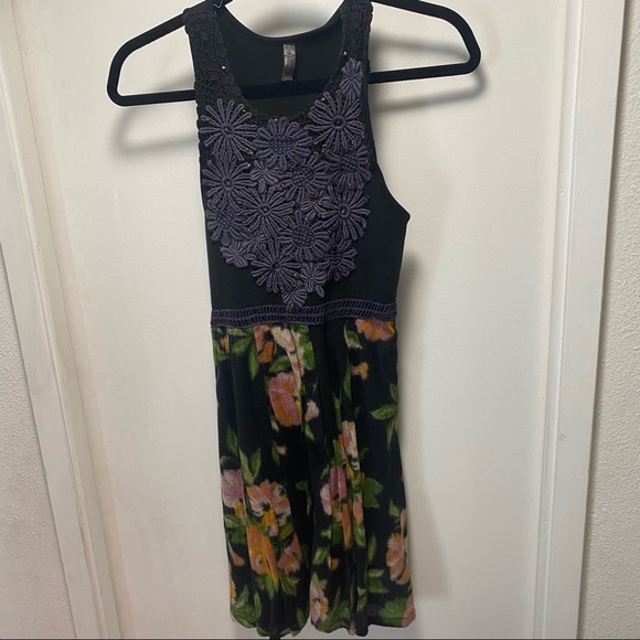 Free People Dreamy Floral Wool Patchwork Dress - Picture 2 of 12